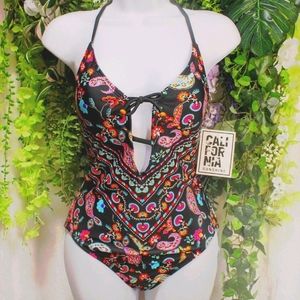 CALIFORNIA SUNSHINE | One Piece Lace Up Swimsuit